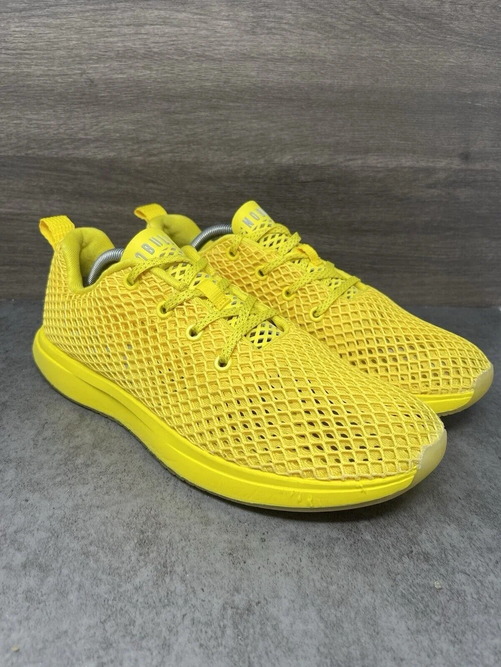 NOBULL Diamond Mesh Runner Yellow Size 10 Mens Running Training Gym Shoes